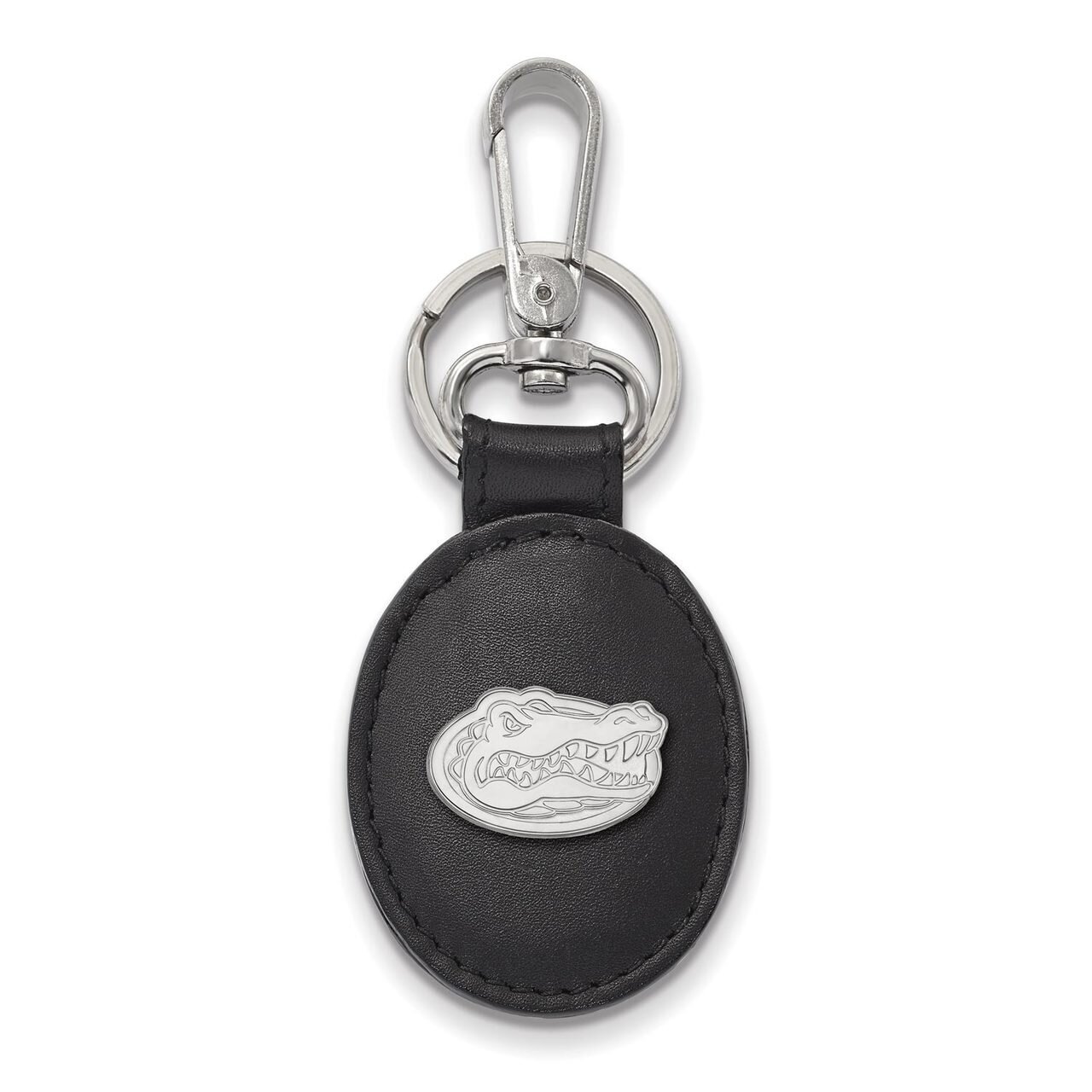 University of Florida Black Leather Oval Key Chain Sterling Silver SS013UFL-K1, MPN: SS013UFL-K1, 8…
