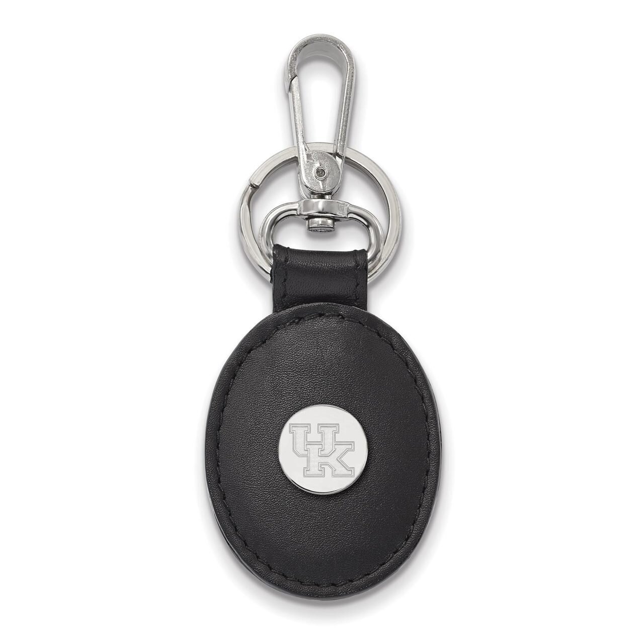 University of Kentucky Black Leather Oval Key Chain Sterling Silver SS013UK-K1, MPN: SS013UK-K1, 88…