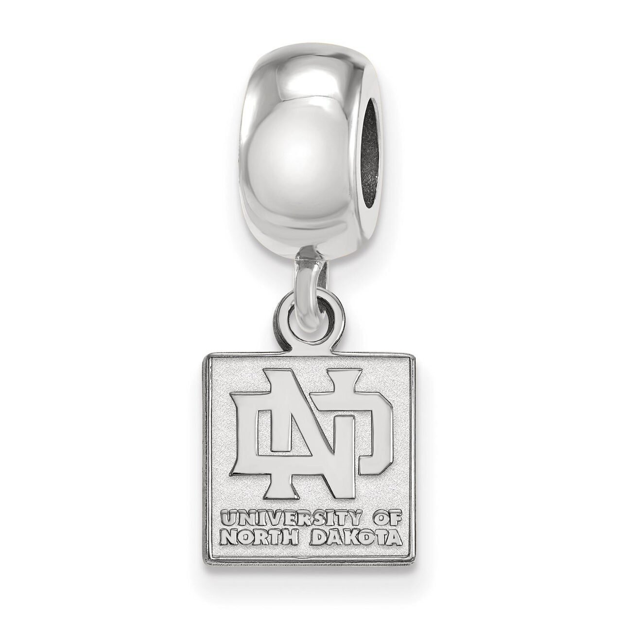 University of North Dakota Bead Charm Extra Small Dangle Sterling Silver SS013UNOD