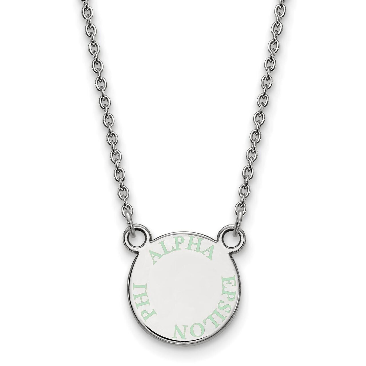 Alpha Epsilon Phi Extra Small Enameled Pendant with 18 Inch Chain Sterling Silver SS014AEP-18