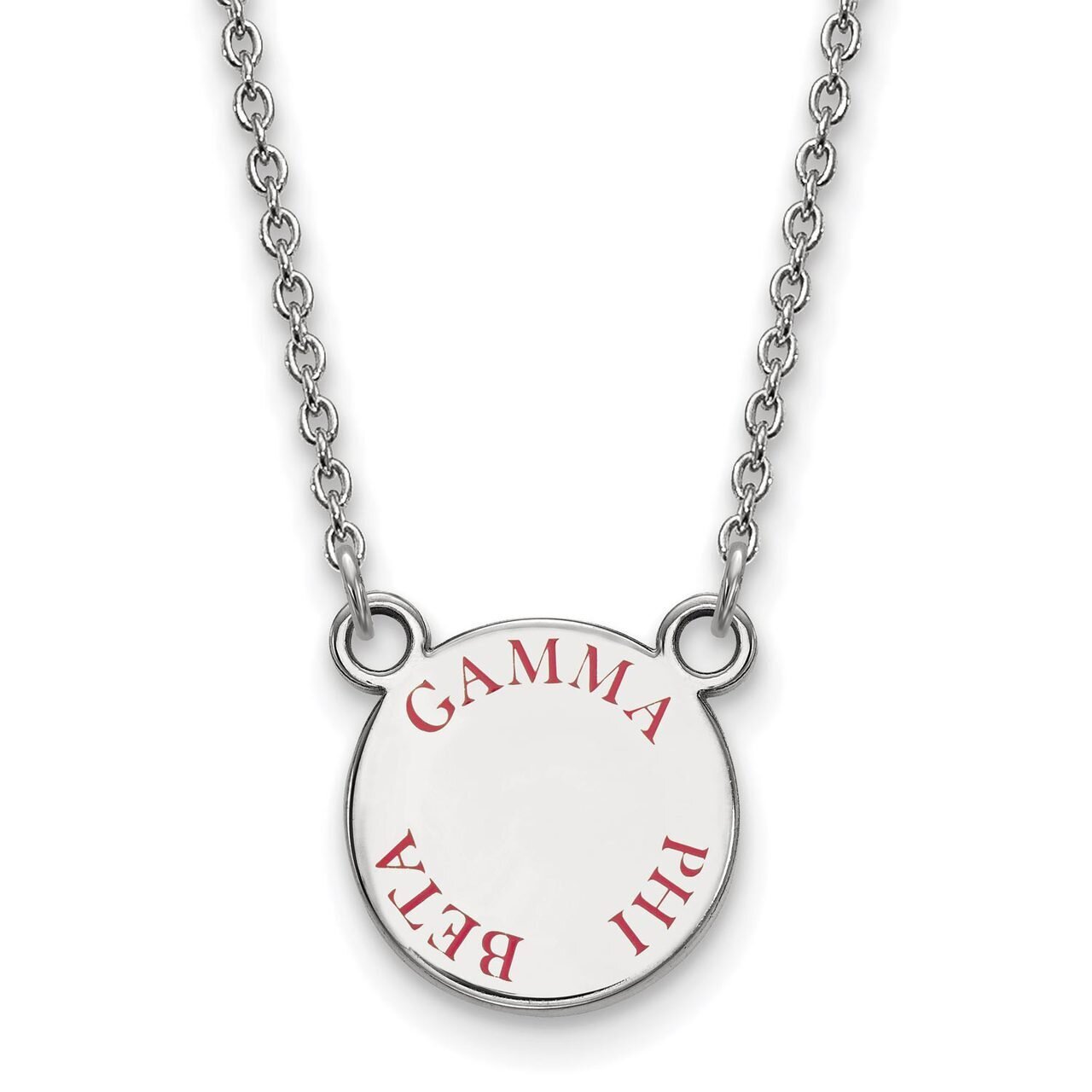 Gamma Phi Beta Extra Small Enameled Pendant with 18 Inch Chain Sterling Silver SS014GPB-18, MPN: SS…