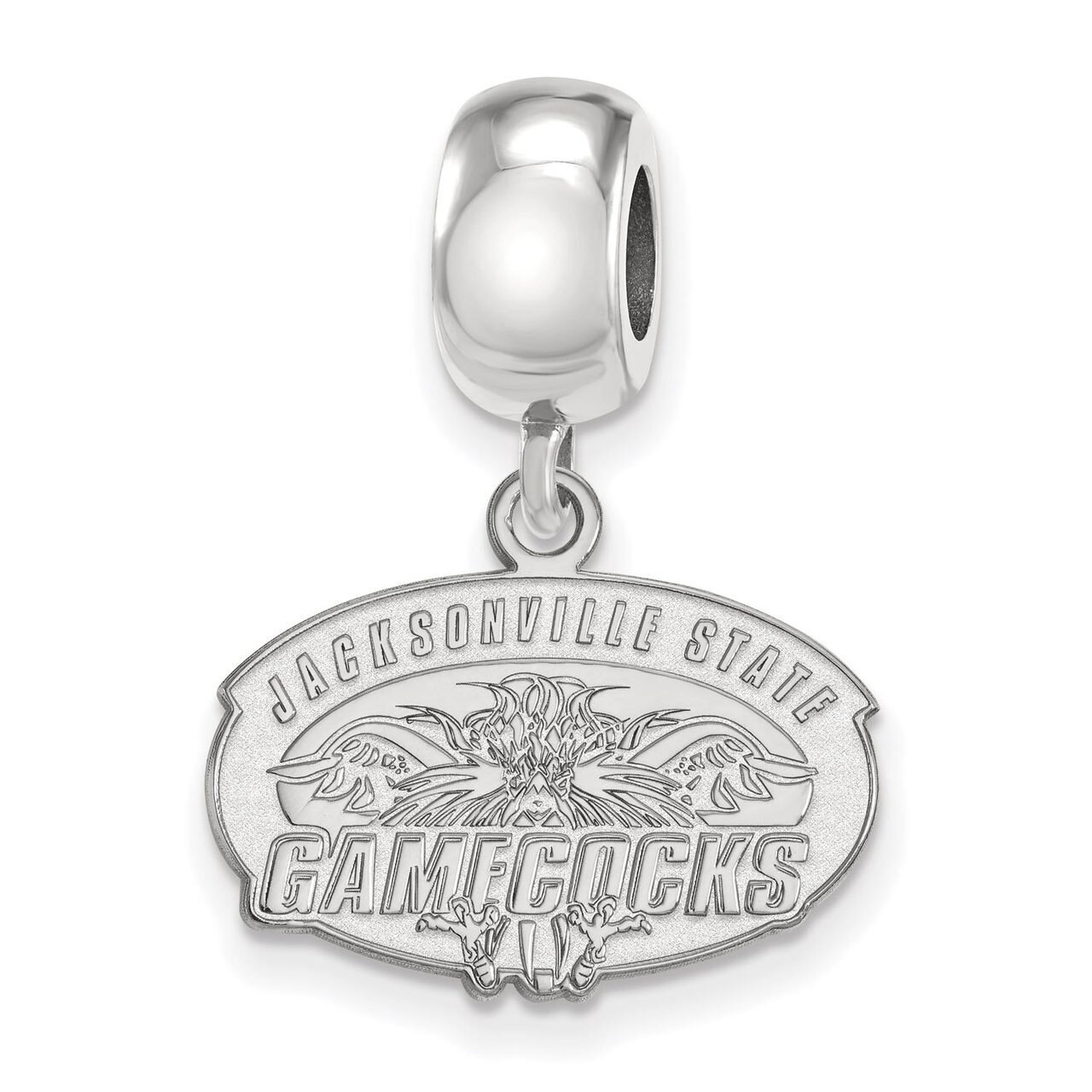 Jacksonville State University Bead Charm Small Dangle Sterling Silver SS014JAC, MPN: SS014JAC, 8867…