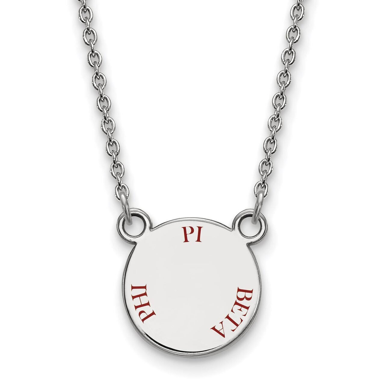 Pi Beta Phi Extra Small Enameled Pendant with 18 Inch Chain Sterling Silver SS014PBP-18, MPN: SS014…
