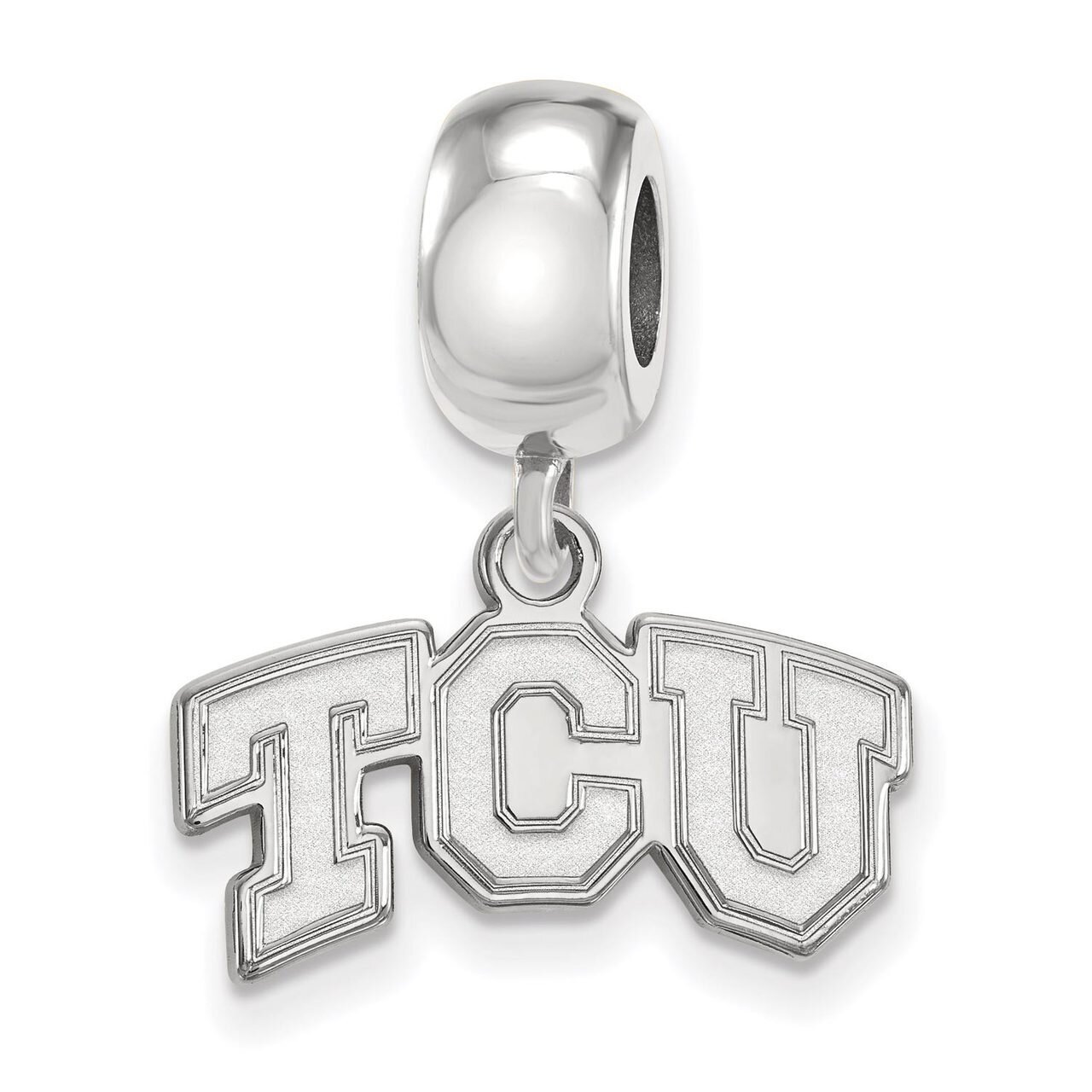 Texas Christian University Bead Charm Extra Small Dangle Sterling Silver SS014TCU, MPN: SS014TCU, 8…