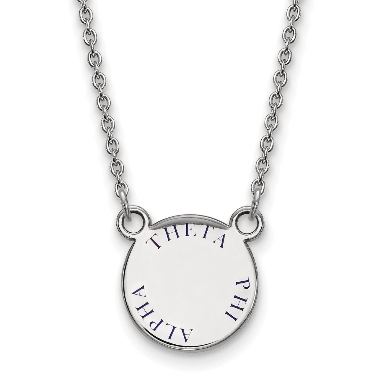 Theta Phi Alpha Extra Small Enameled Pendant with 18 Inch Chain Sterling Silver SS014TPA-18