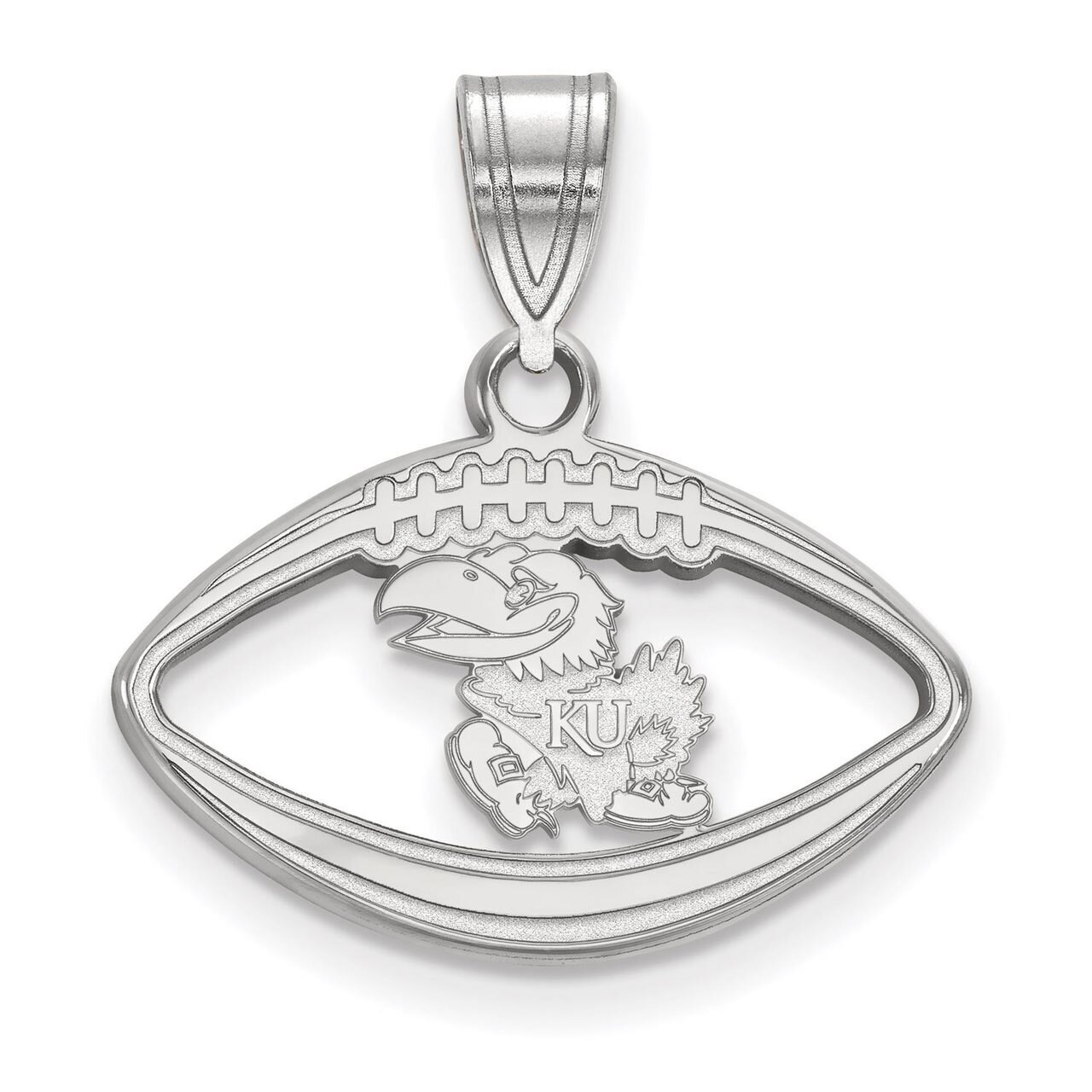 University of Kansas Pendant in Football Sterling Silver SS014UKS, MPN: SS014UKS, 886774708621