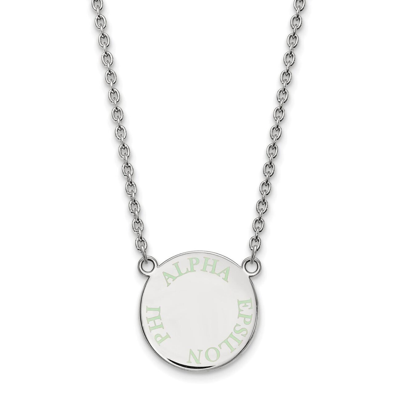 Alpha Epsilon Phi Small Enameled Pendant with 18 Inch Chain Sterling Silver SS015AEP-18, MPN: SS015…