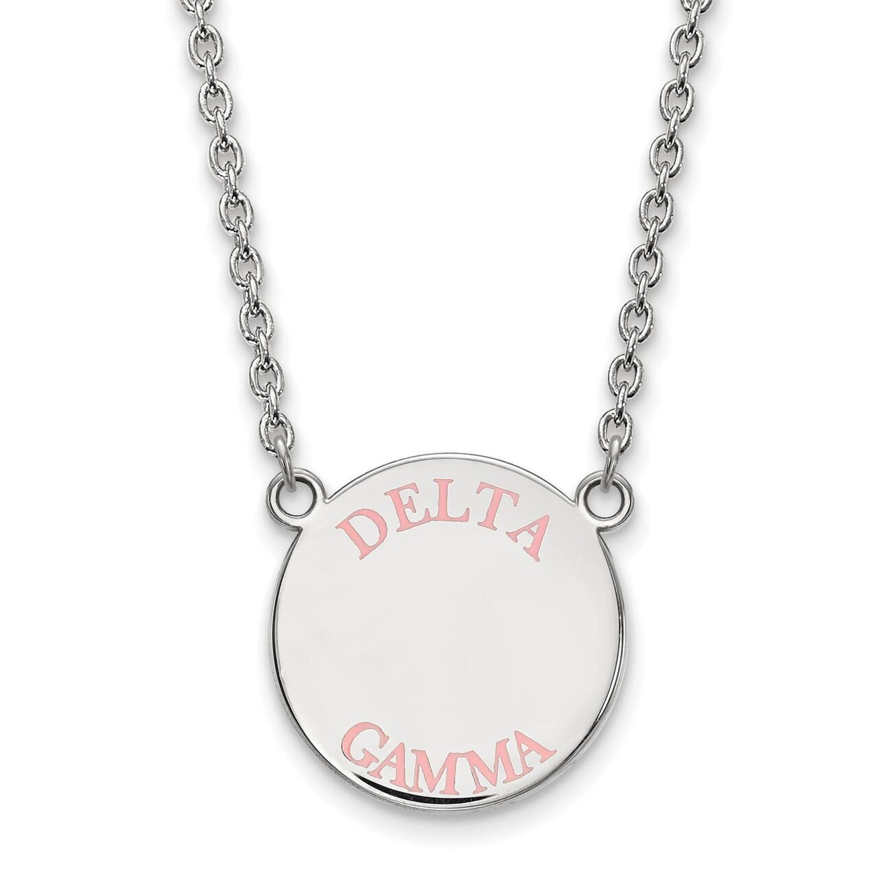 Delta Gamma Small Enameled Pendant with 18 Inch Chain Sterling Silver SS015DG-18, MPN: SS015DG-18, …