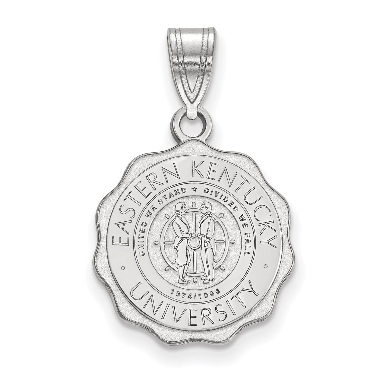 Eastern Kentucky University Medium Crest Pendant Sterling Silver SS015EKU