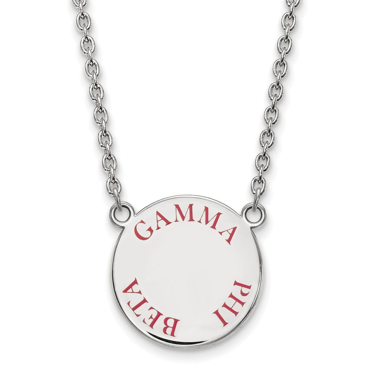 Gamma Phi Beta Small Enameled Pendant with 18 Inch Chain Sterling Silver SS015GPB-18, MPN: SS015GPB…