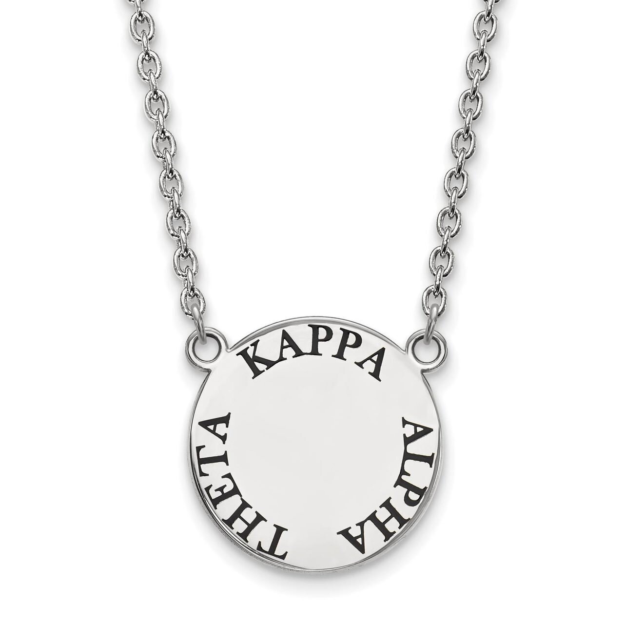 Kappa Alpha Theta Small Enameled Pendant with 18 Inch Chain Sterling Silver SS015KAT-18, MPN: SS015…
