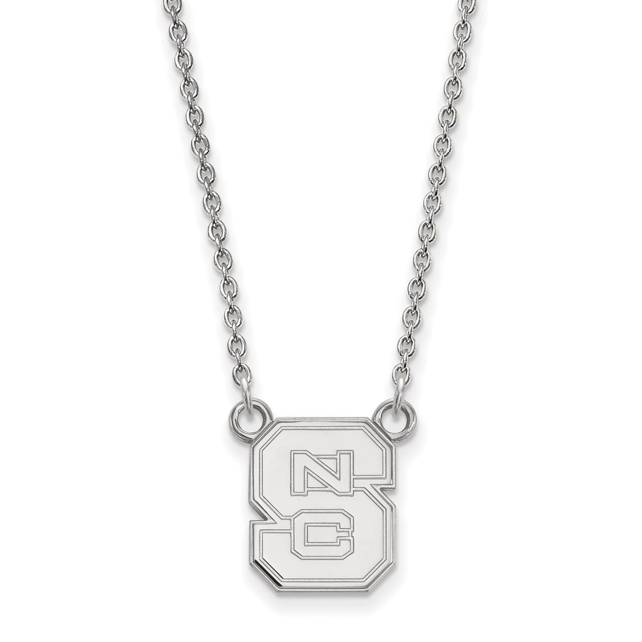 North Carolina State University Small Pendant with Necklace Sterling Silver SS015NCS-18, MPN: SS015…