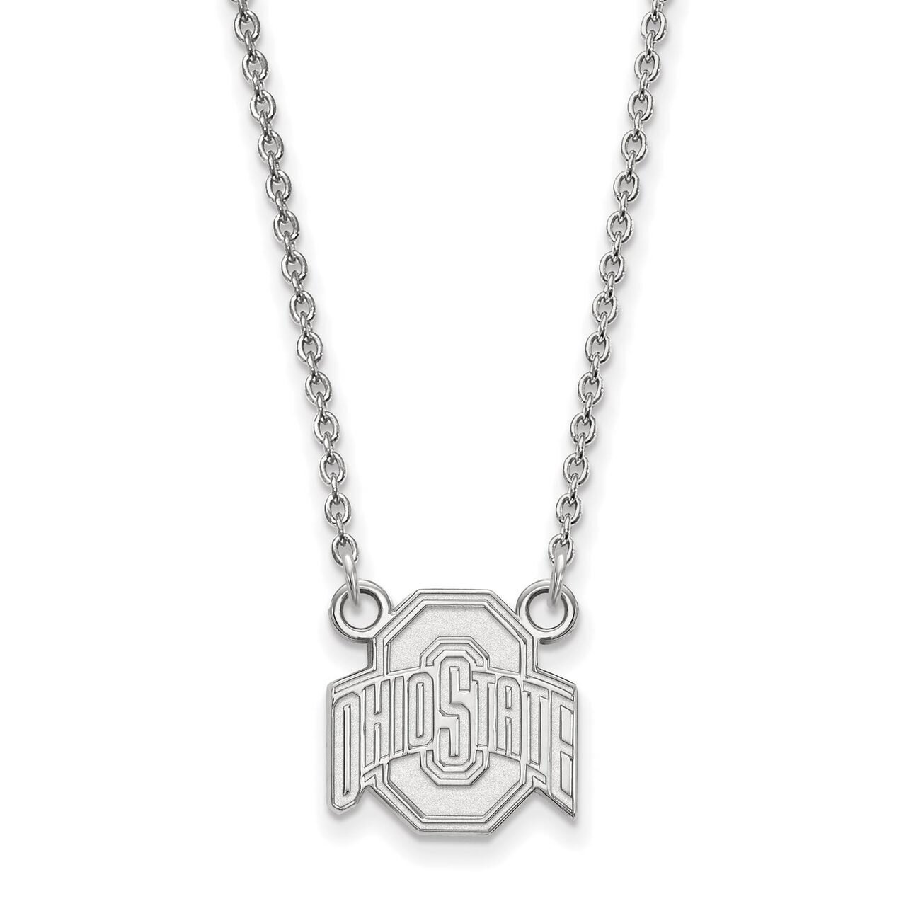 Ohio State University Small Pendant with Necklace Sterling Silver SS015OSU-18