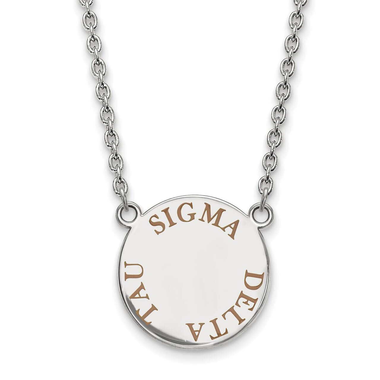 Sigma Delta Tau Small Enameled Pendant with 18 Inch Chain Sterling Silver SS015SDT-18, MPN: SS015SD…
