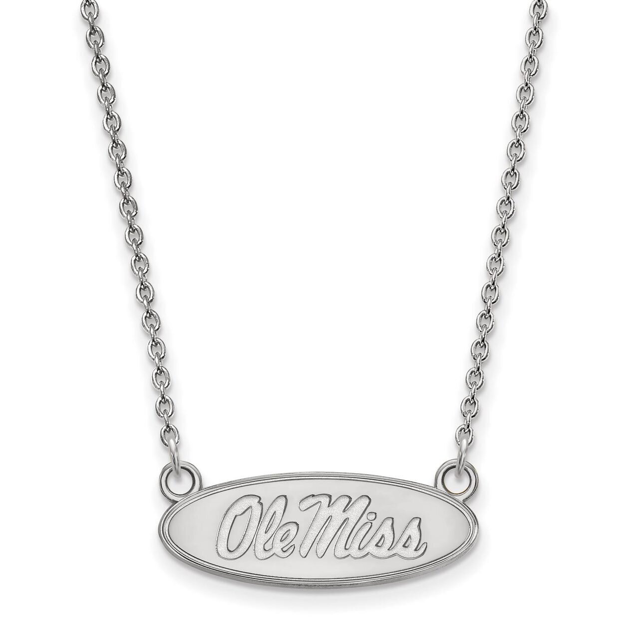 University of Missisippi Small Pendant with Necklace Sterling Silver SS015UMS-18