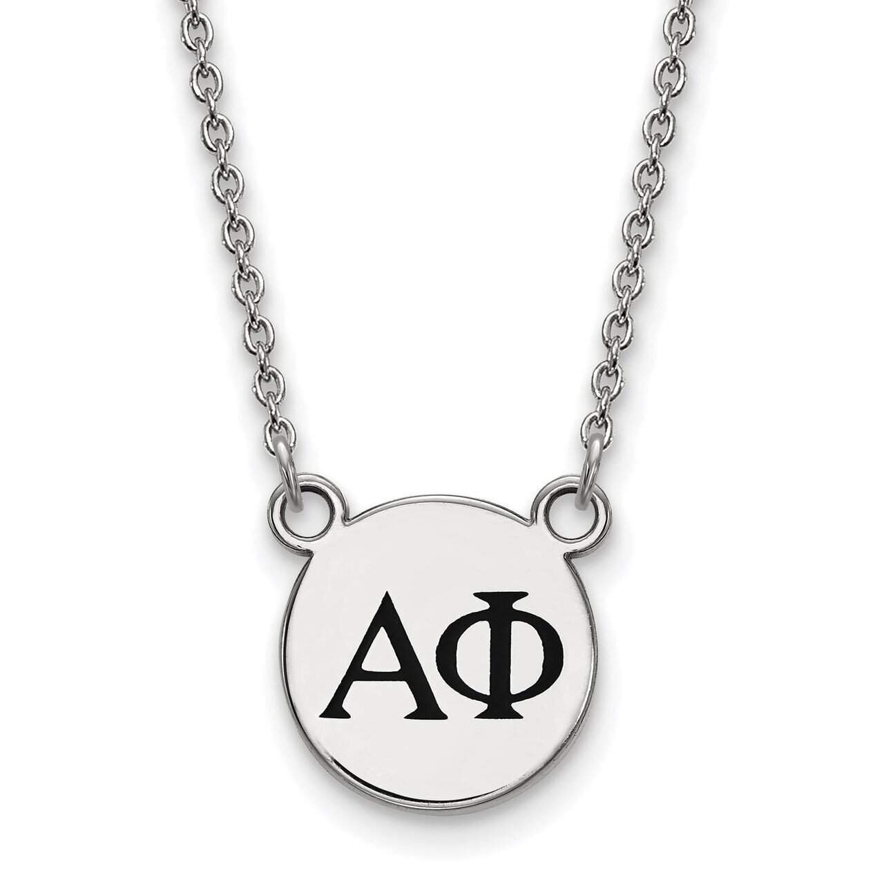 Alpha Phi Extra Small Enameled Pendant with 18 Inch Chain Sterling Silver SS016APH-18, MPN: SS016AP…