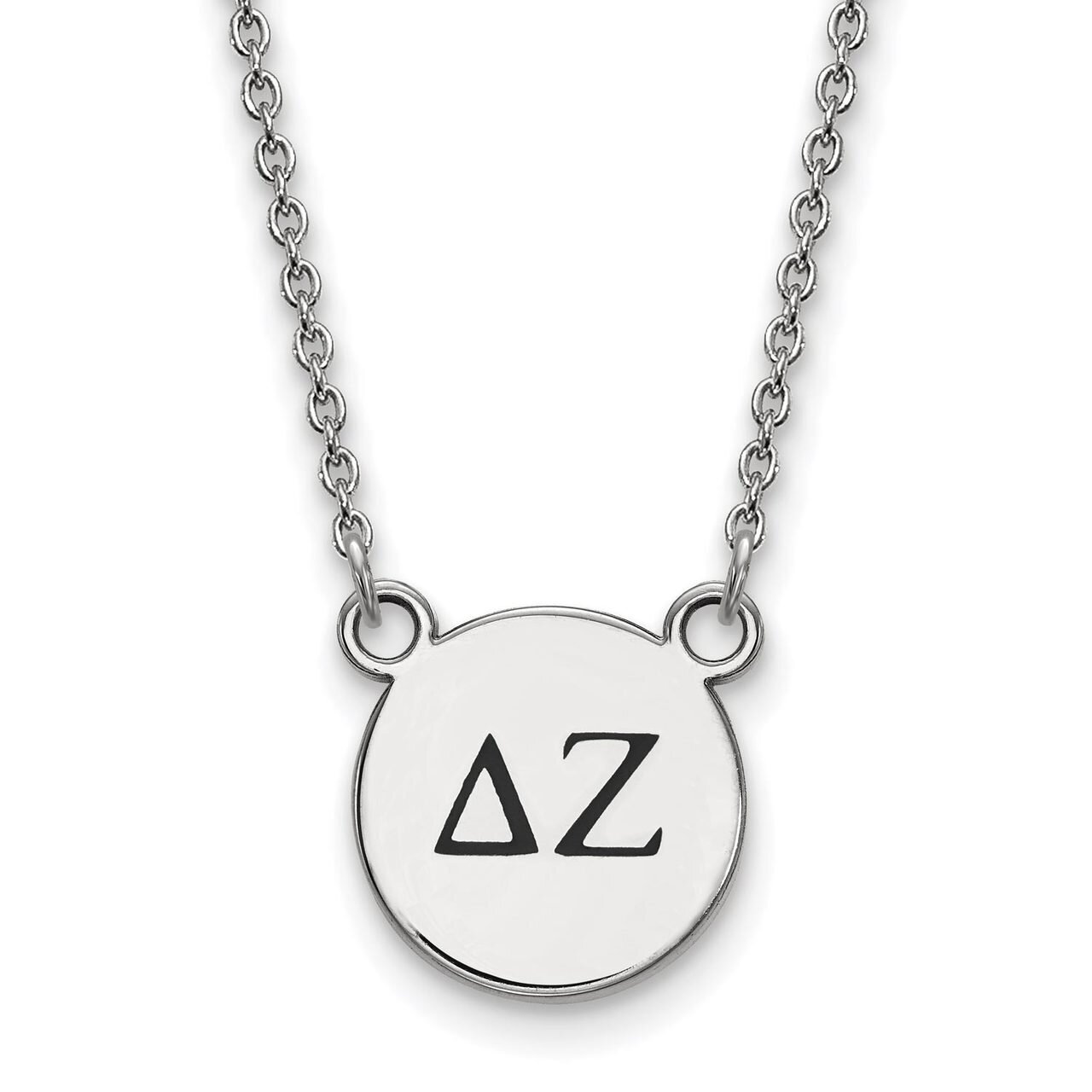 Delta Zeta Extra Small Enameled Pendant with 18 Inch Chain Sterling Silver SS016DZ-18, MPN: SS016DZ…
