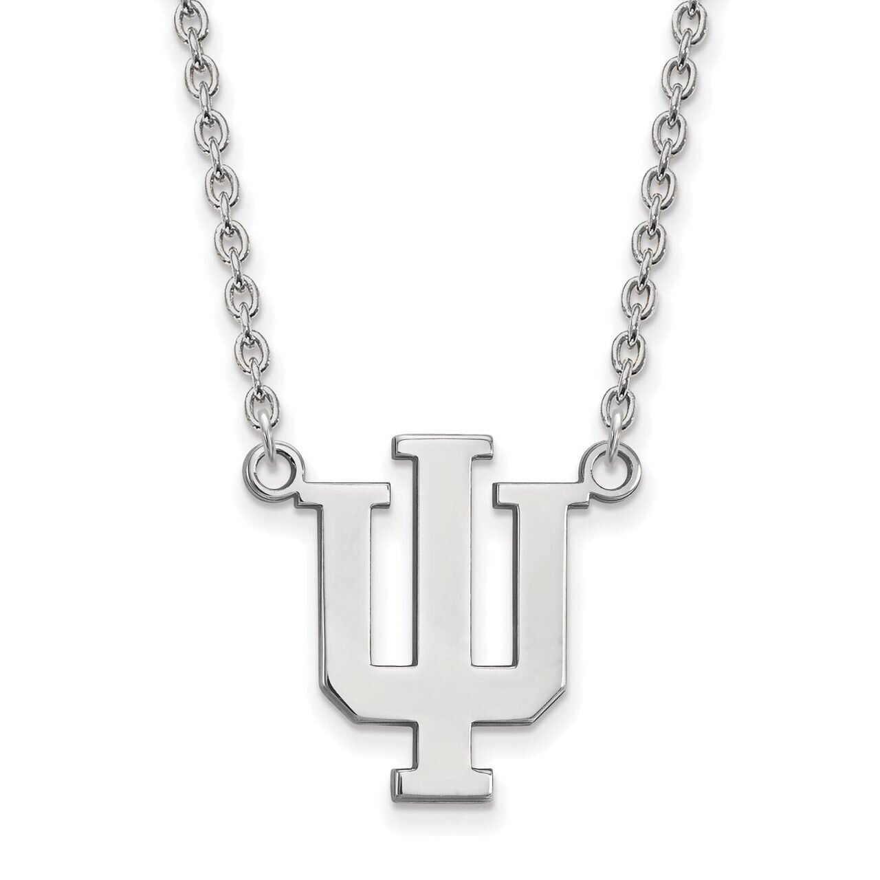 Indiana University Large Pendant with Necklace Sterling Silver SS016IU-18