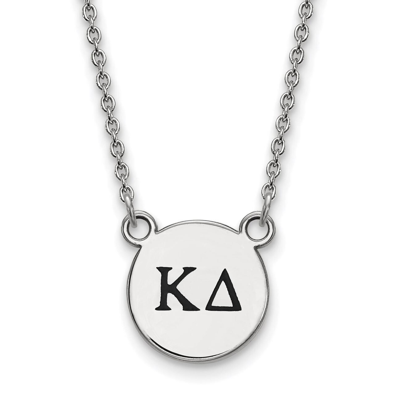 Kappa Delta Extra Small Enameled Pendant with 18 Inch Chain Sterling Silver SS016KD-18, MPN: SS016K…