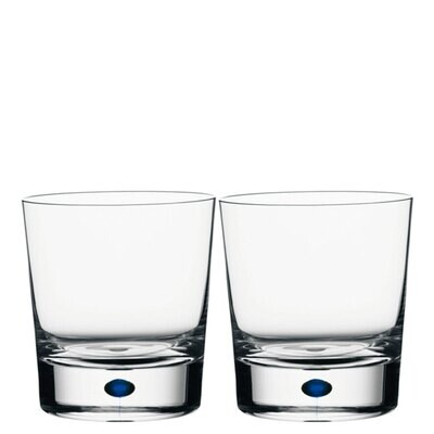 Orrefors Intermezzo Blue Double Old Fashion Pair, MPN: 6257477, 7319672574775