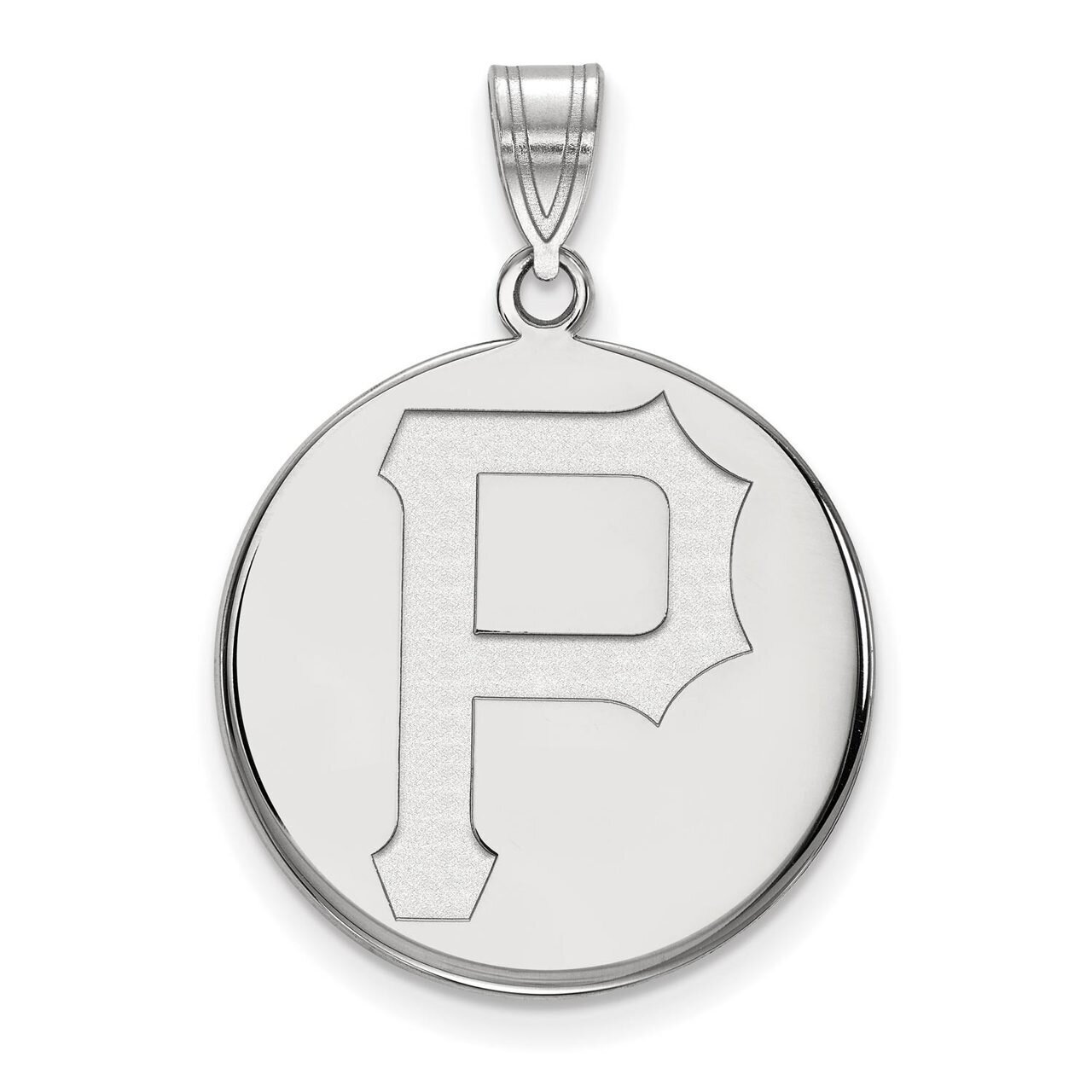 Pittsburgh Pirates Large Disc Pendant Sterling Silver SS016PIR