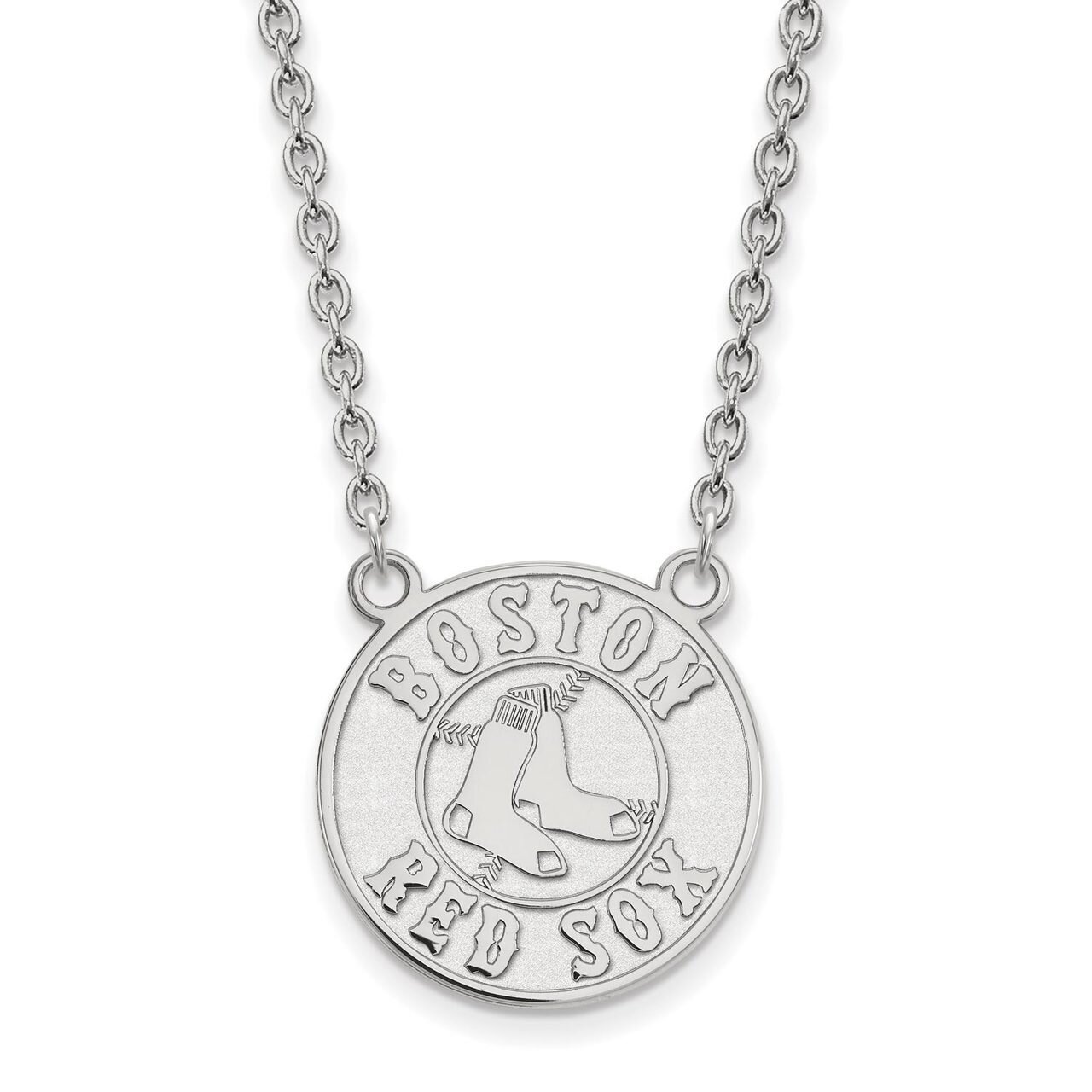 Boston Red Sox Large Pendant with Necklace Sterling Silver SS016RSO-18, MPN: SS016RSO-18, 886774627…