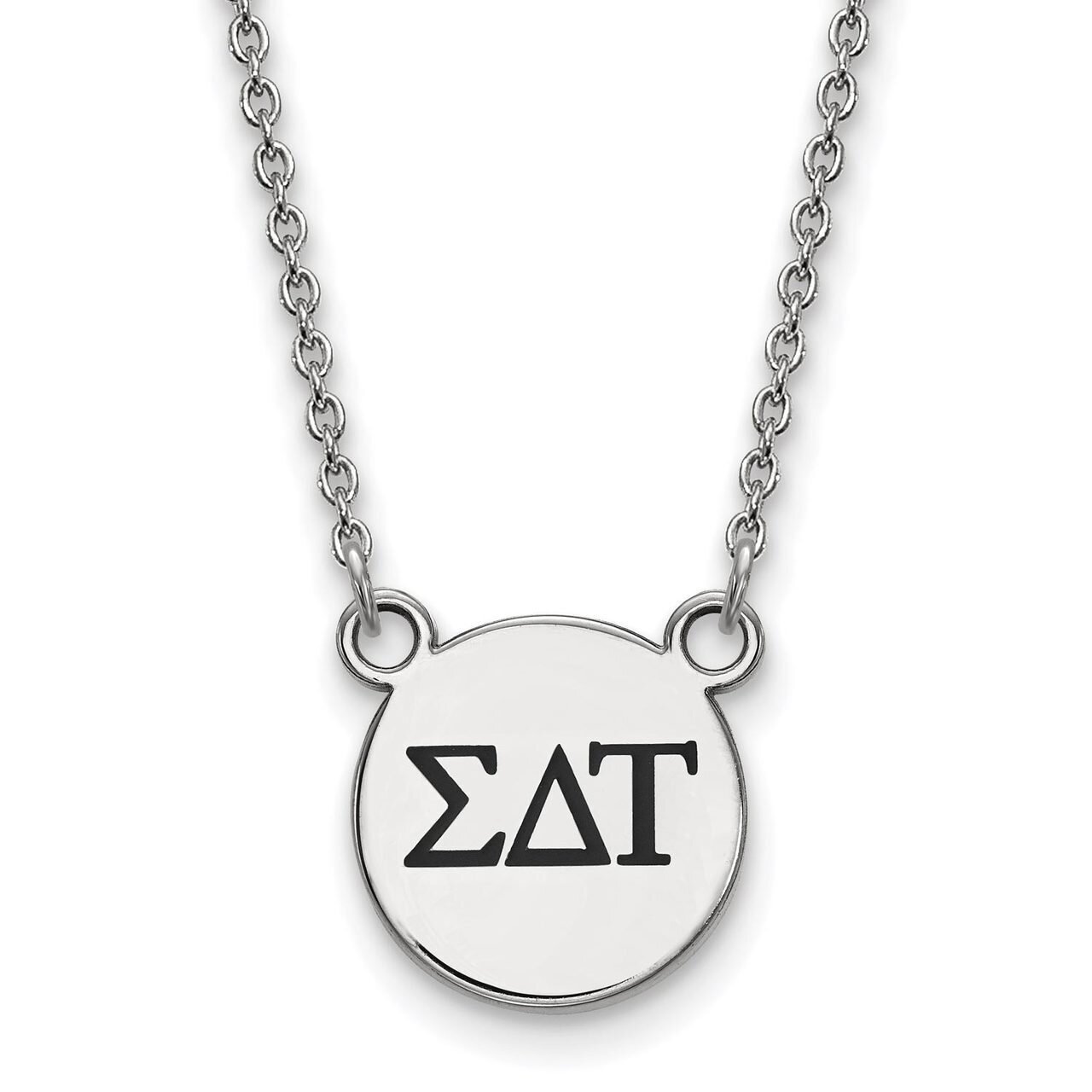 Sigma Delta Tau Extra Small Enameled Pendant with 18 Inch Chain Sterling Silver SS016SDT-18, MPN: S…