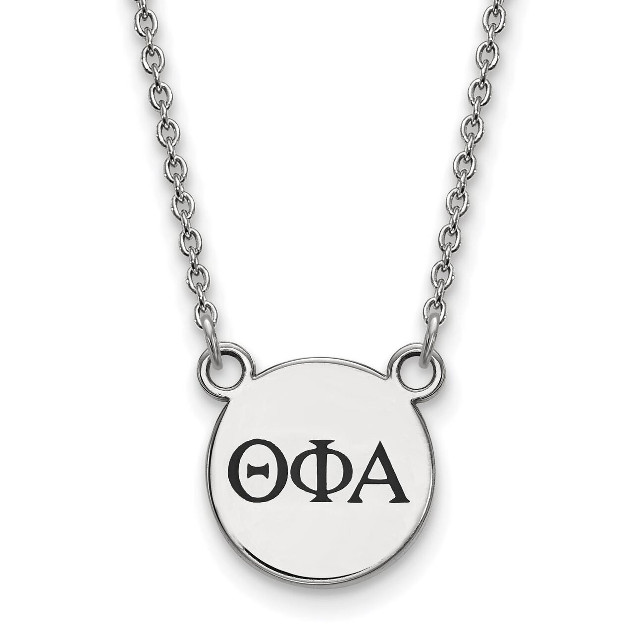 Theta Phi Alpha Extra Small Enameled Pendant with 18 Inch Chain Sterling Silver SS016TPA-18, MPN: S…