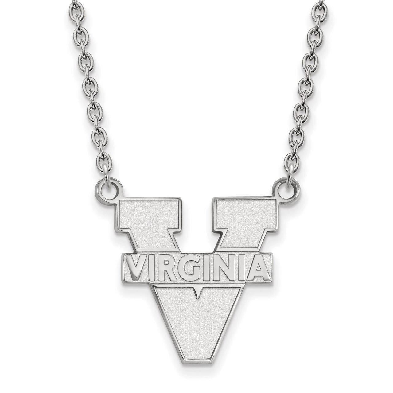 University of Virginia Large Pendant with Necklace Sterling Silver SS016UVA-18