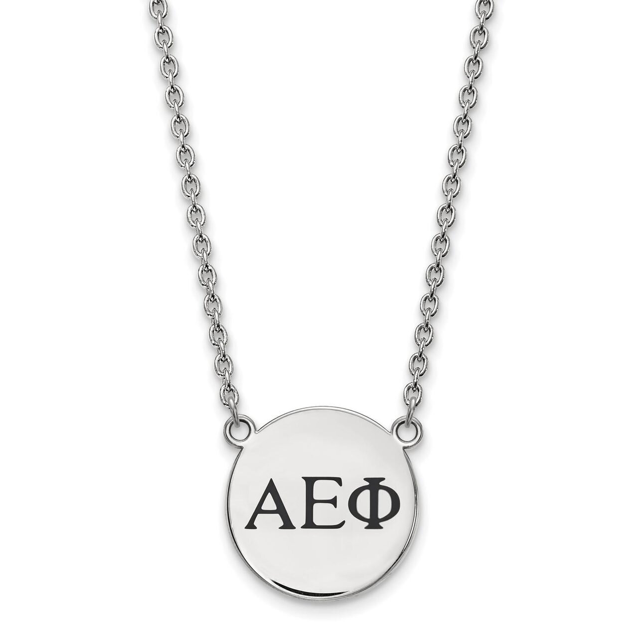 Alpha Epsilon Phi Small Enameled Pendant with 18 Inch Chain Sterling Silver SS017AEP-18