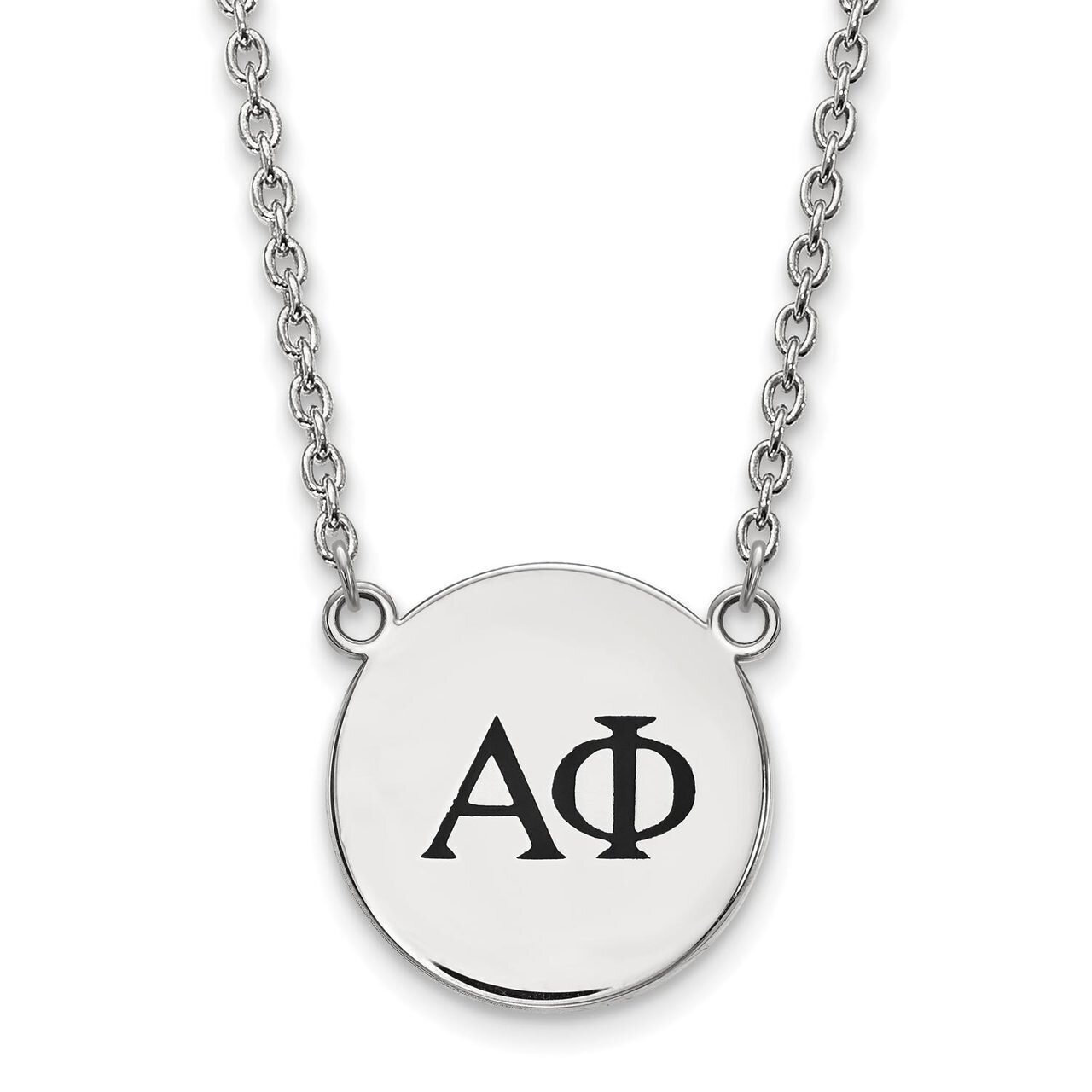 Alpha Phi Small Enameled Pendant with 18 Inch Chain Sterling Silver SS017APH-18, MPN: SS017APH-18, …
