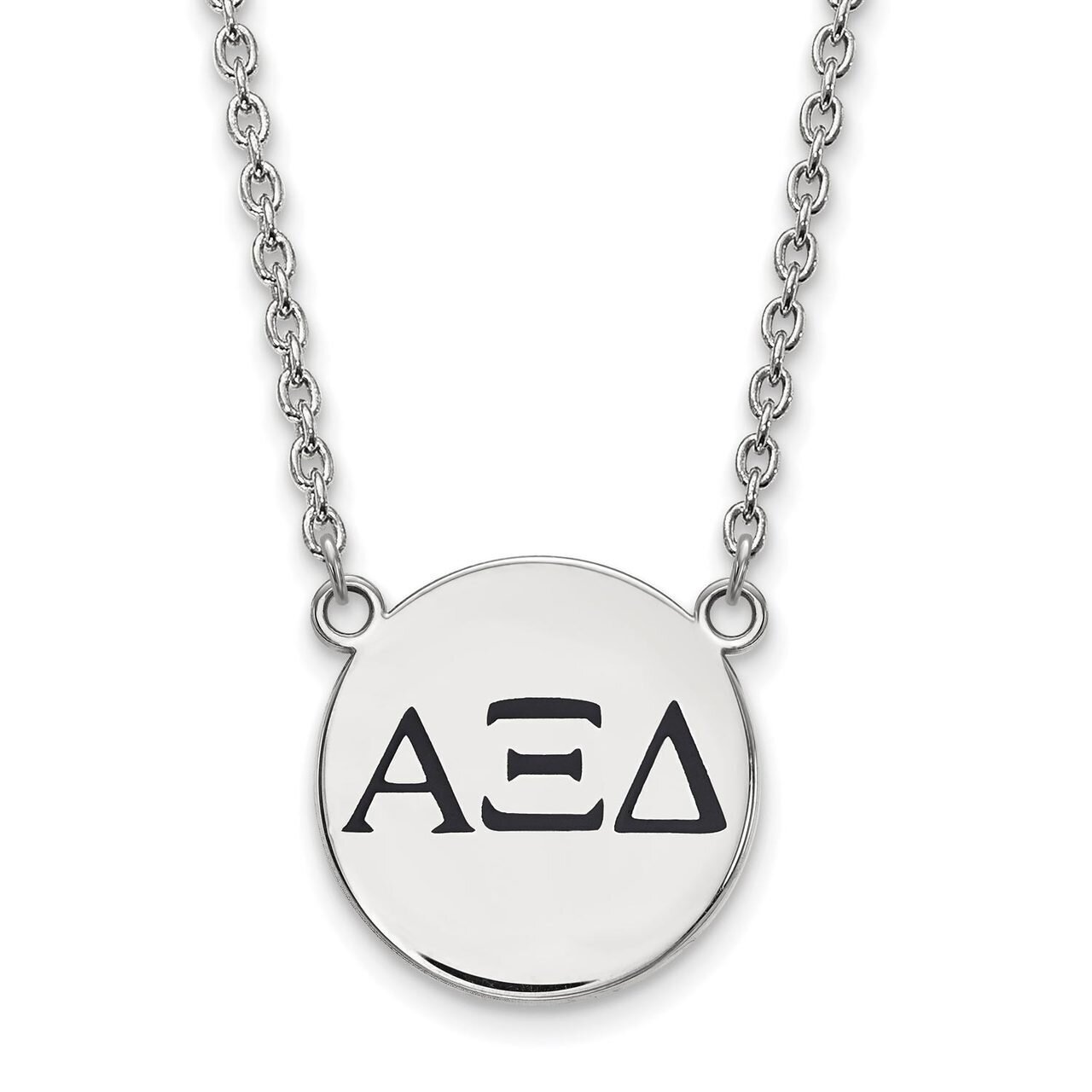 Alpha Xi Delta Small Enameled Pendant with 18 Inch Chain Sterling Silver SS017AXD-18, MPN: SS017AXD…
