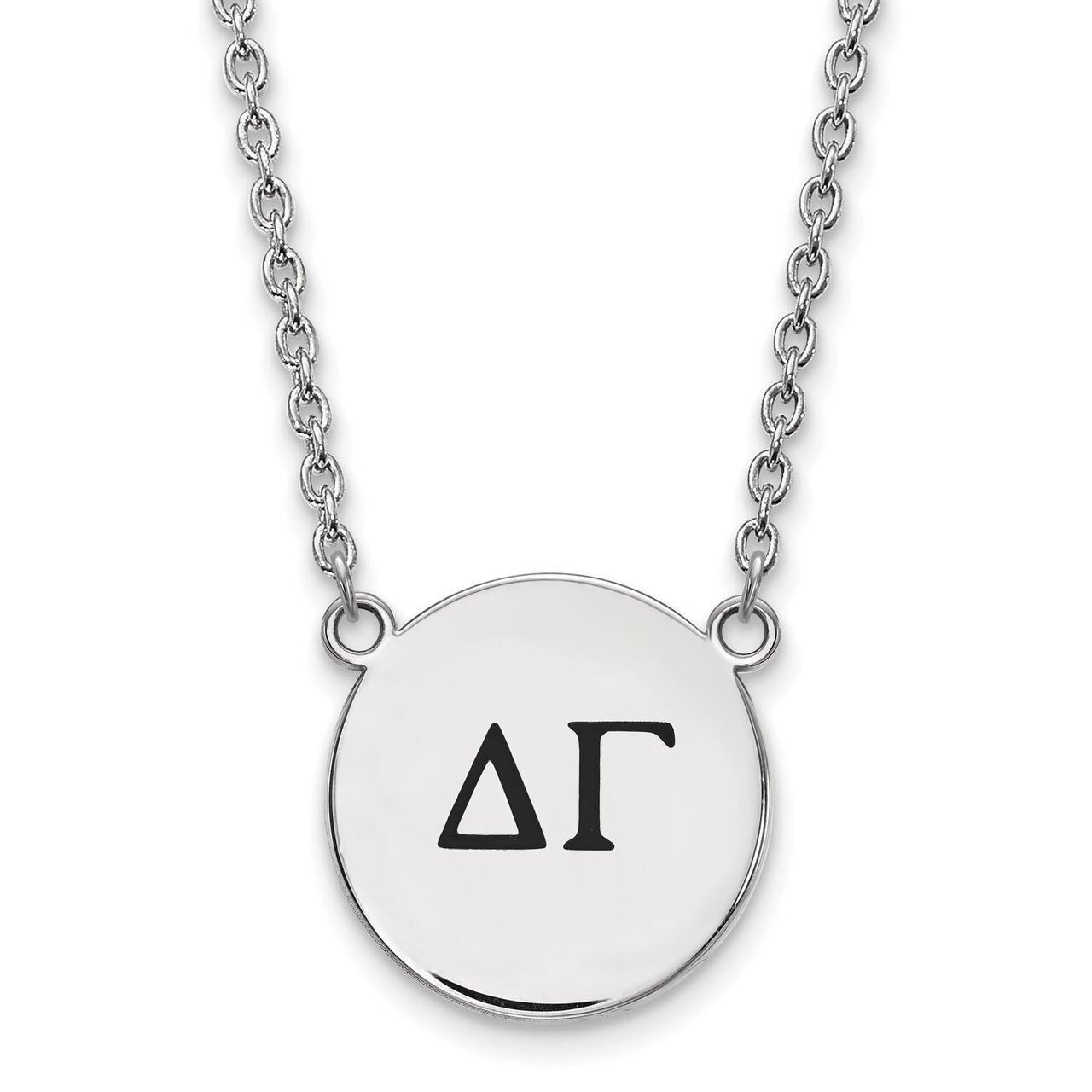 Delta Gamma Small Enameled Pendant with 18 Inch Chain Sterling Silver SS017DG-18, MPN: SS017DG-18, …