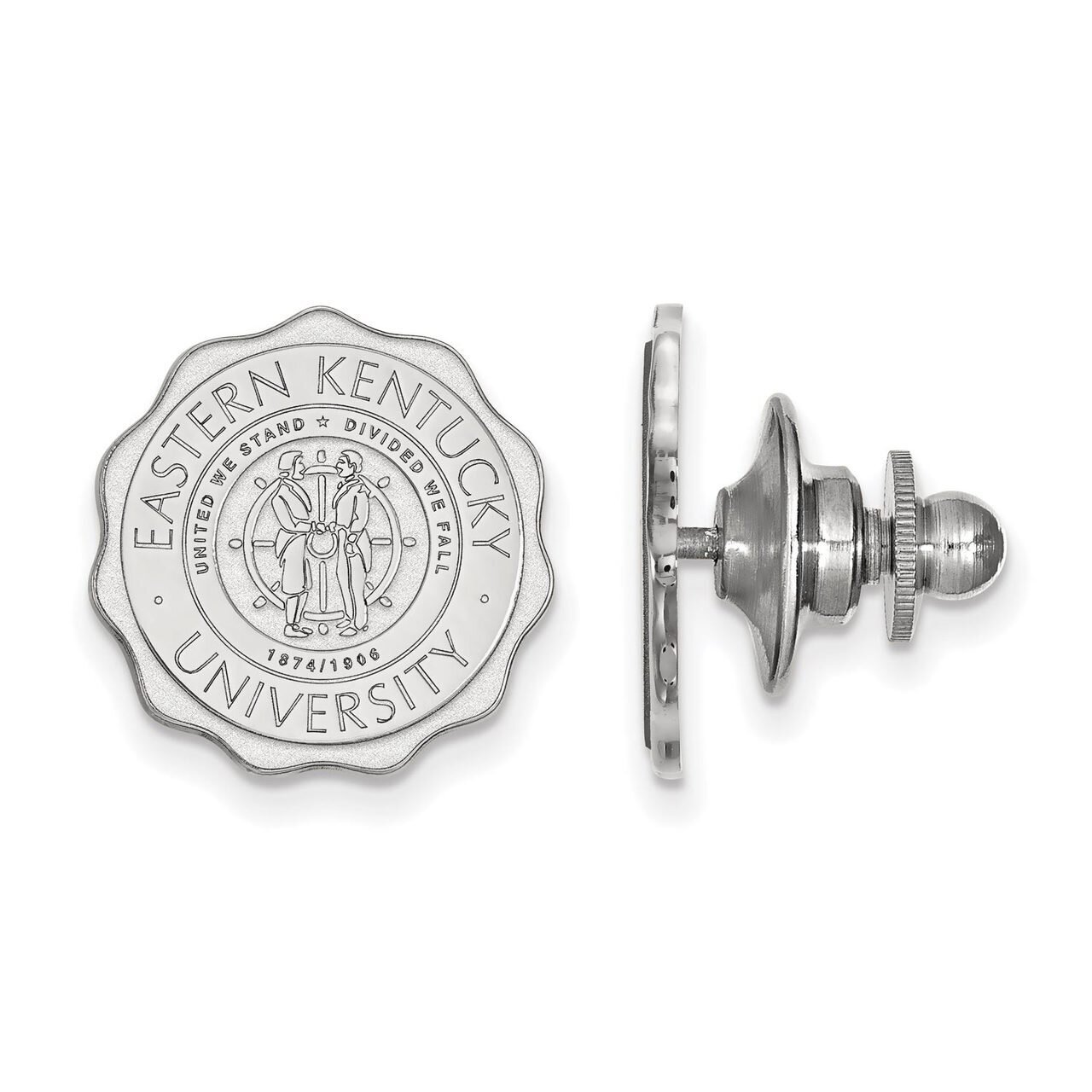 Eastern Kentucky University Crest Lapel Pin Sterling Silver SS017EKU