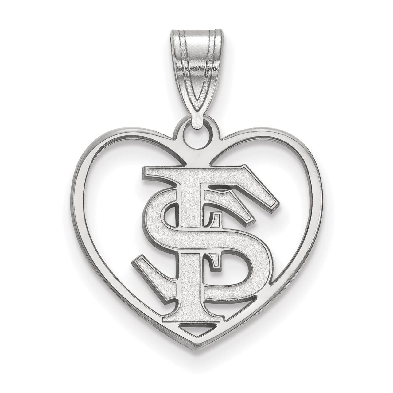 Florida State University Pendant in Heart Sterling Silver SS017FSU, MPN: SS017FSU, 886774682952