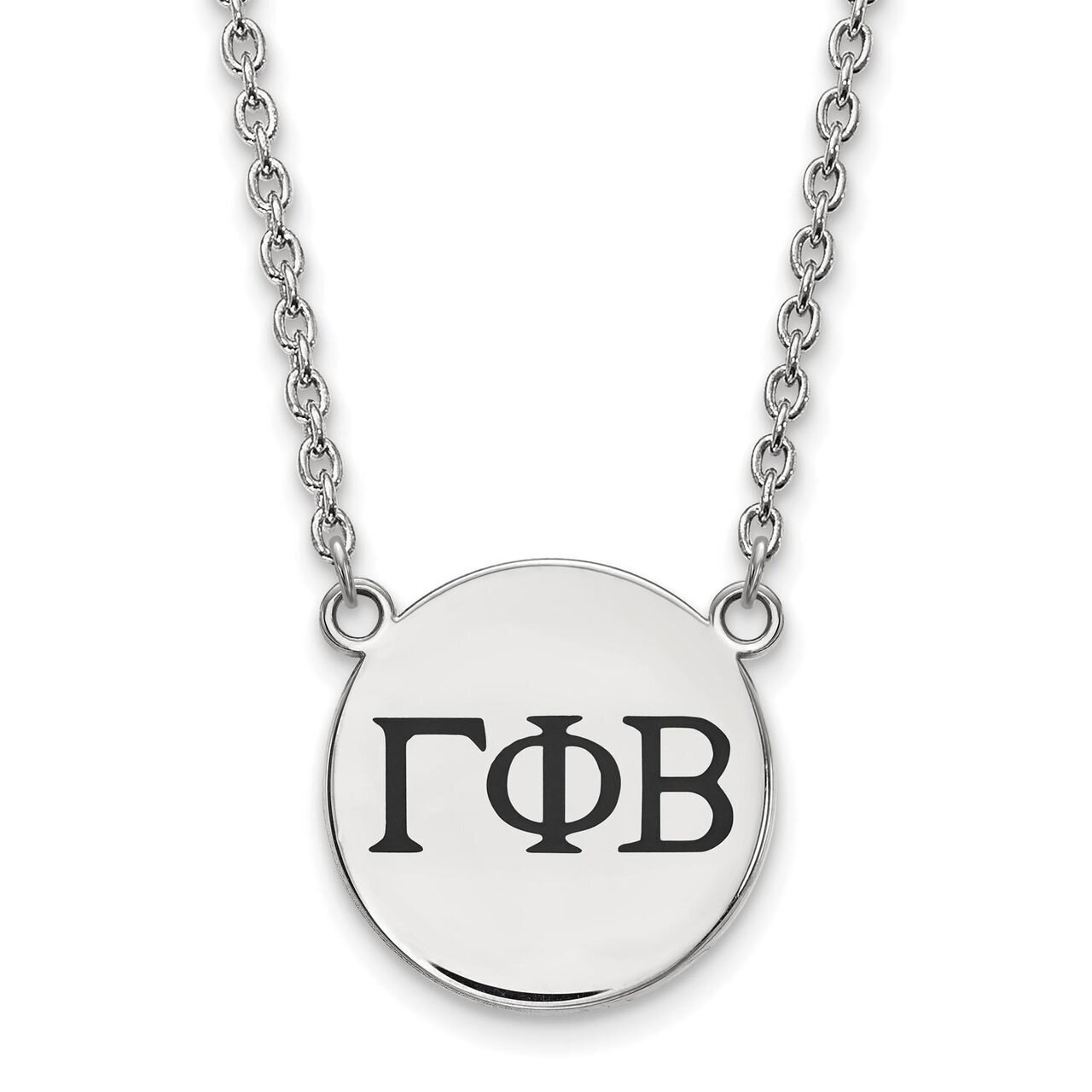 Gamma Phi Beta Small Enameled Pendant with 18 Inch Chain Sterling Silver SS017GPB-18, MPN: SS017GPB…