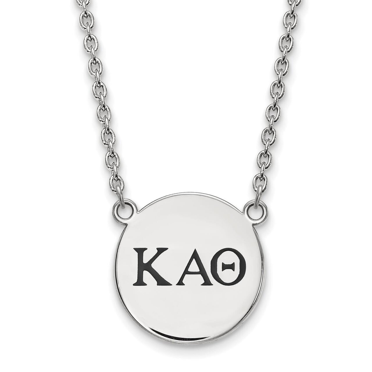 Kappa Alpha Theta Small Enameled Pendant with 18 Inch Chain Sterling Silver SS017KAT-18, MPN: SS017…