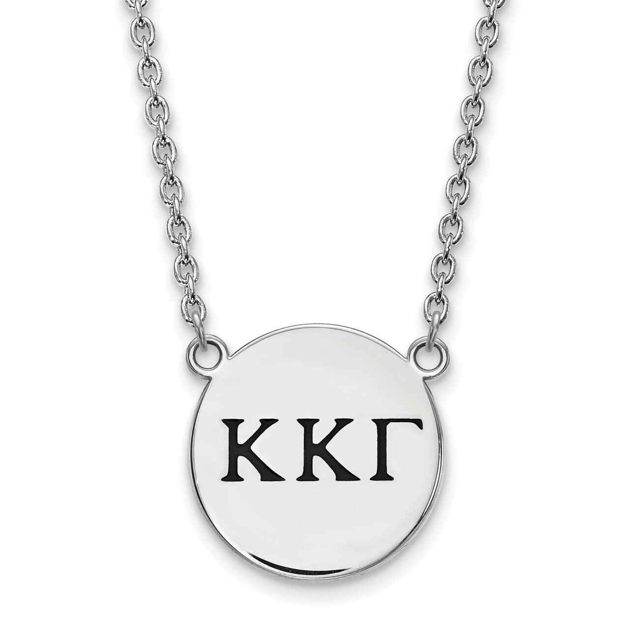 Kappa Kappa Gamma Small Enameled Pendant with 18 Inch Chain Sterling Silver SS017KKG-18, MPN: SS017…