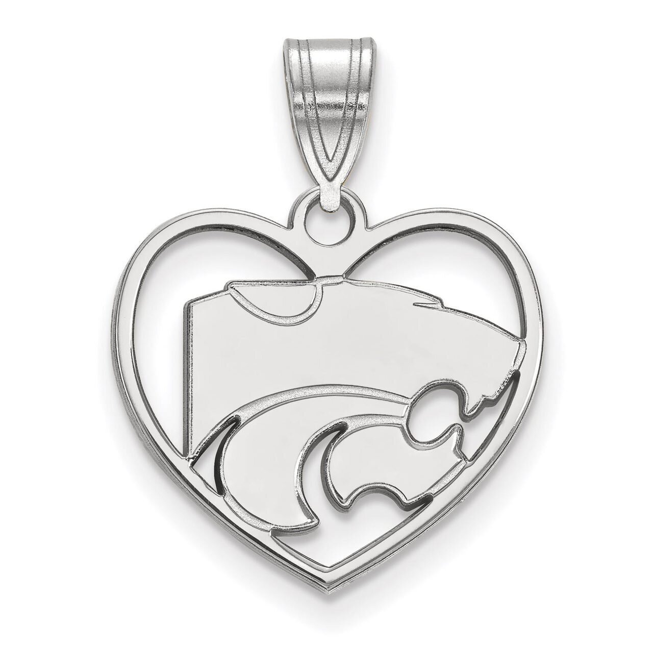 Kansas State University Pendant in Heart Sterling Silver SS017KSU, MPN: SS017KSU, 886774687162