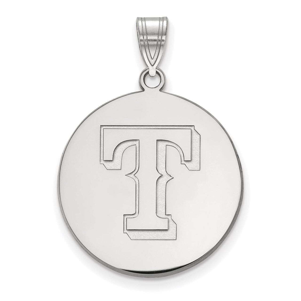 Texas Rangers Large Disc Pendant Sterling Silver SS017RAN