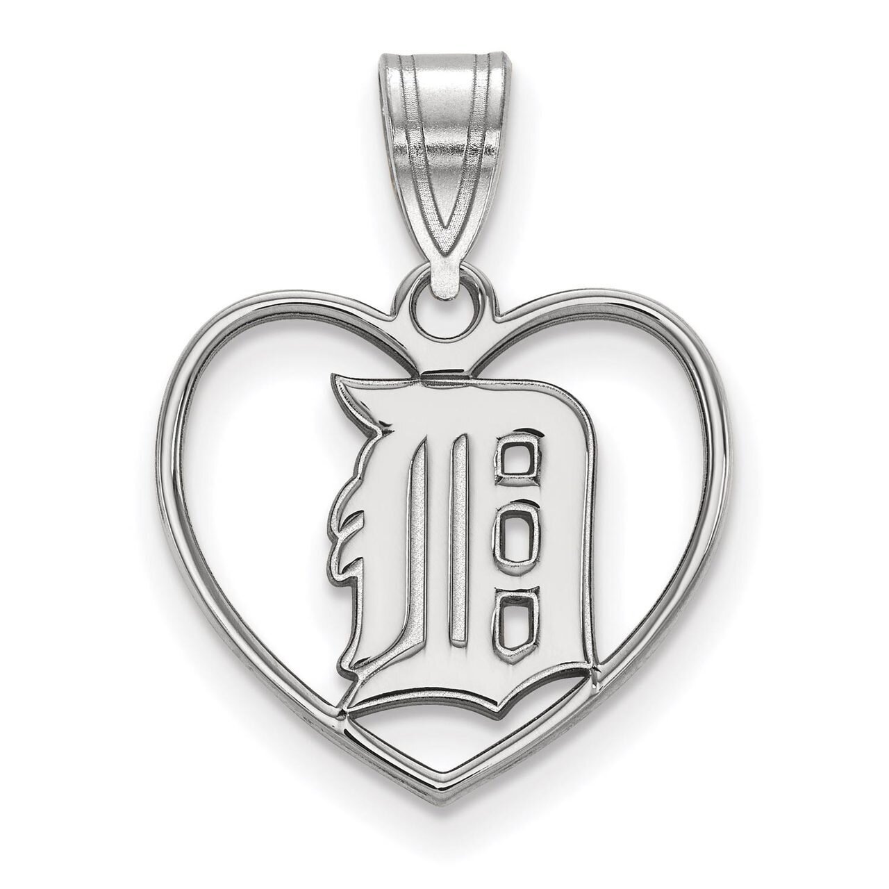 Detroit Tigers Pendant in Heart Sterling Silver SS017TIG, MPN: SS017TIG, 886774628233