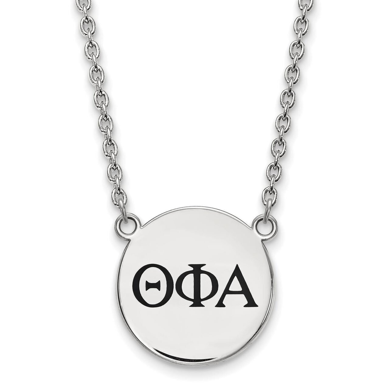 Theta Phi Alpha Small Enameled Pendant with 18 Inch Chain Sterling Silver SS017TPA-18, MPN: SS017TP…