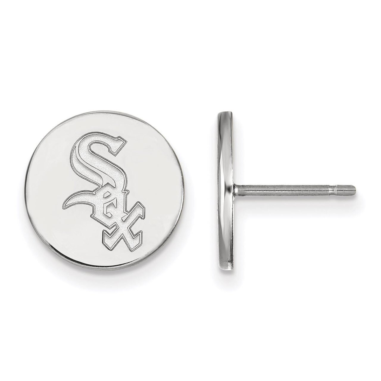 Chicago White Sox Small Disc Earring Sterling Silver SS017WHI, MPN: SS017WHI, 886774628257