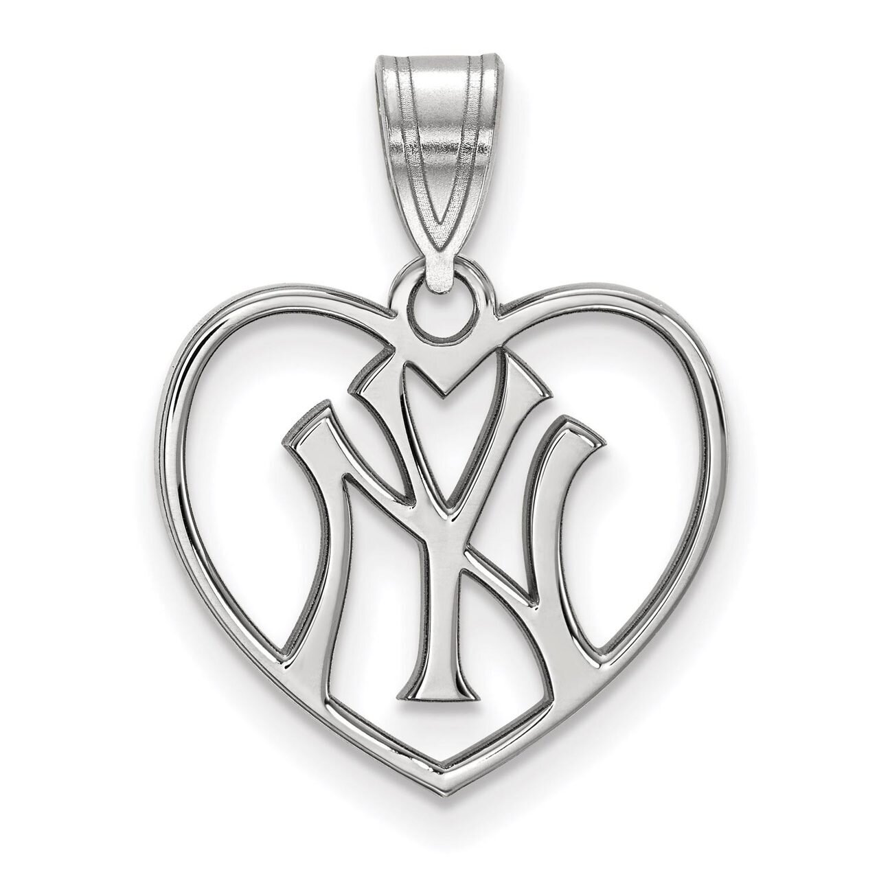 New York Yankees Pendant in Heart Sterling Silver SS017YAN, MPN: SS017YAN, 886774628264