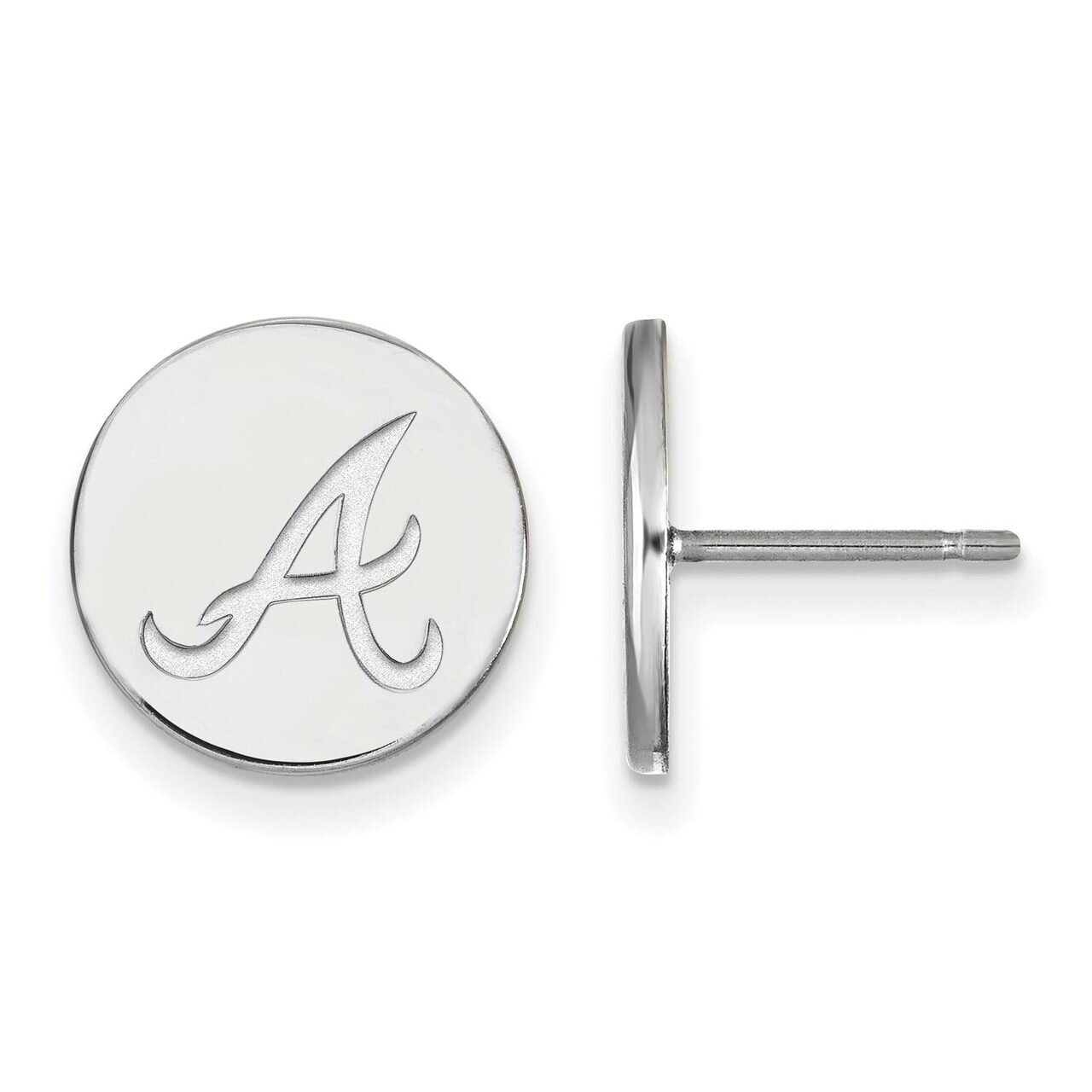 Atlanta Braves Small Disc Earring Sterling Silver SS018BRA