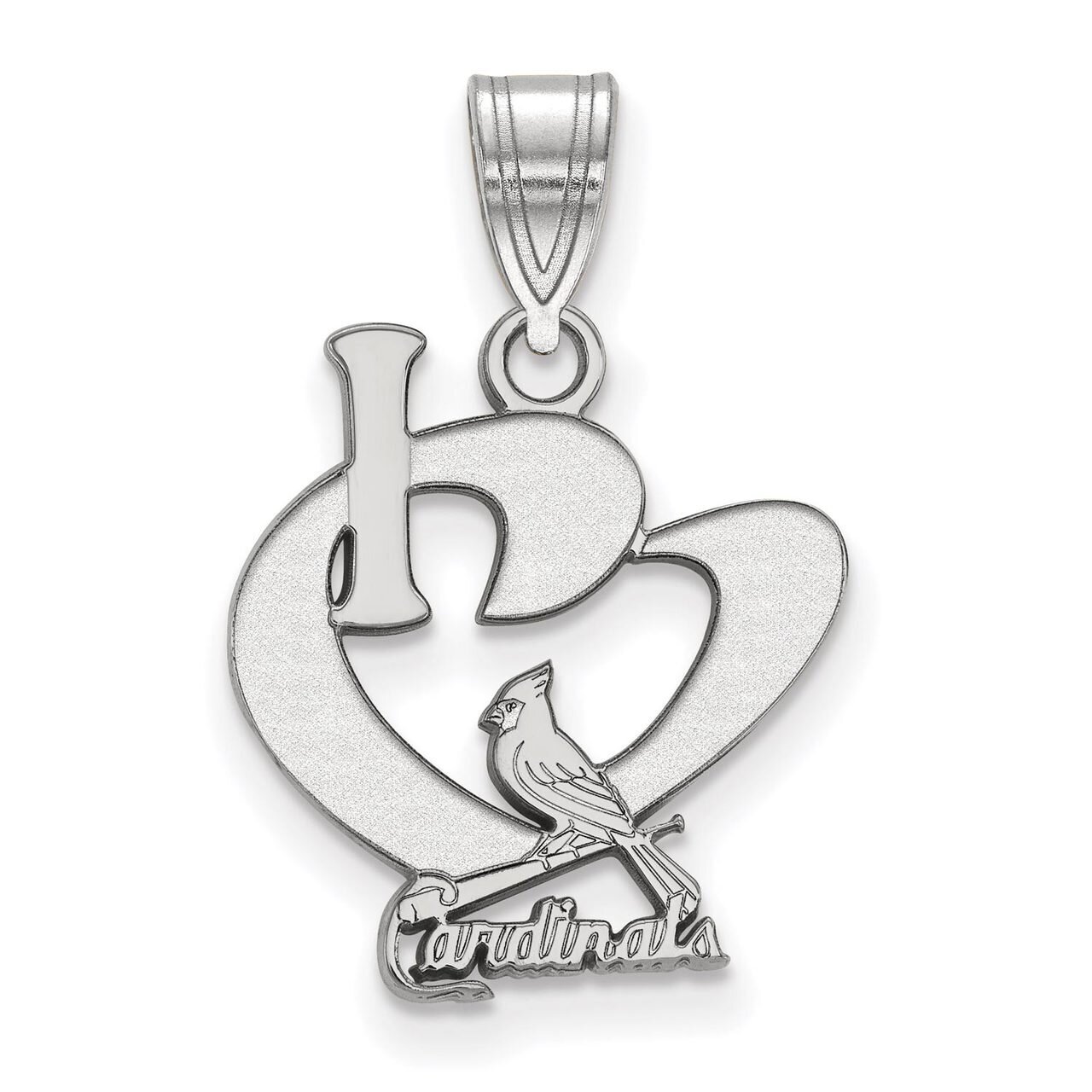 MLB St. Louis Cardinals Team Logo Pendant Necklace on a .925 SS Snake Chain