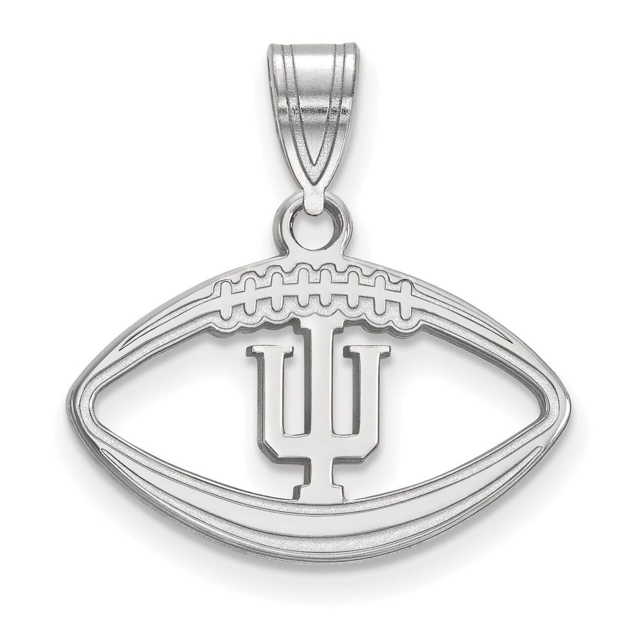 Indiana University Pendant in Football Sterling Silver SS018IU, MPN: SS018IU, 886774685748