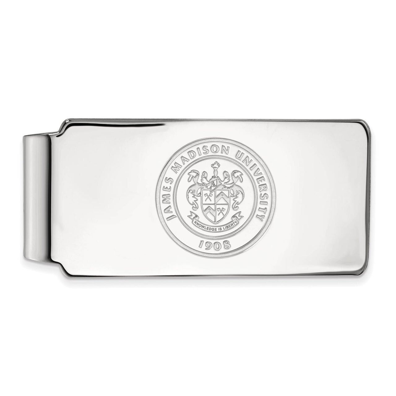 James Madison University Money Clip Crest Sterling Silver SS018JMU