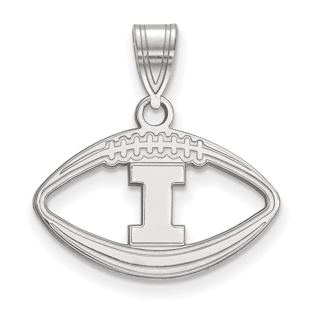 University of Illinois Pendant in Football Sterling Silver SS018UIL, MPN: SS018UIL, 886774707808
