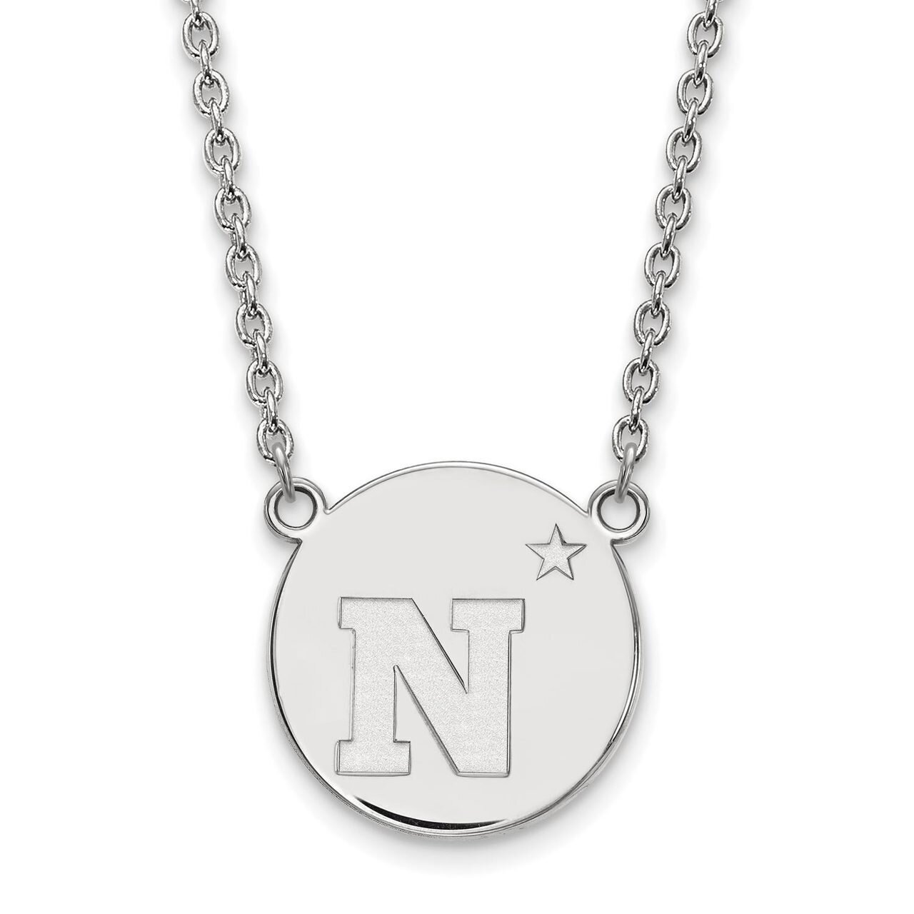 Navy Large Disc Pendant Sterling Silver SS018USN-18, MPN: SS018USN-18, 886774702476